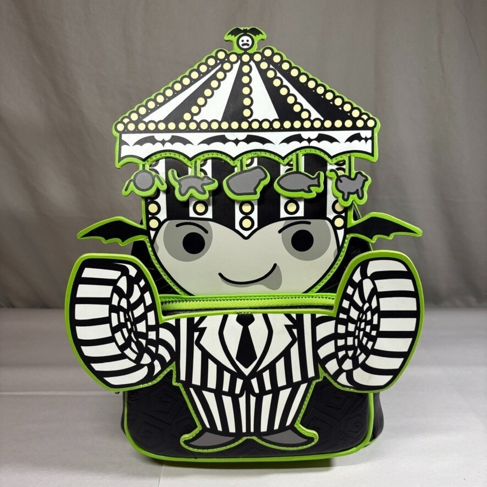 NEW Loungefly BEETLEJUICE Carousel Phosphorescent Cosplay‎ Grail Mini Backpack